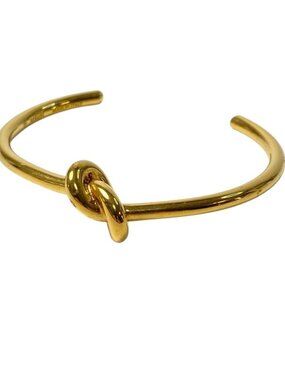 Celine Knot Extra Thin Bracelet Gold Finish Brass
